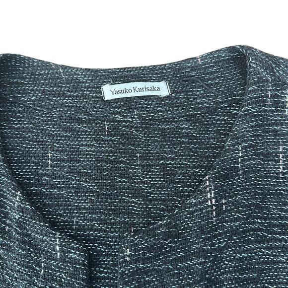 Yasuko Kurisaka Hand Woven Japanese Cropped Jacket Pit to Pit 25.5” - Picture 4 of 8